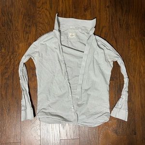 Todd Snyder button down shirt gray and white